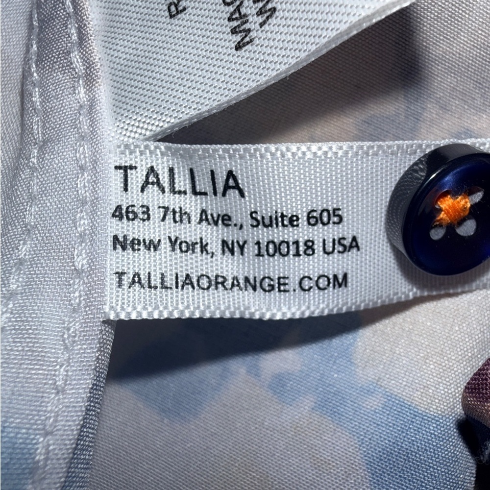 Tallia Sport Men’s Short Sleeve Button-Up Shirt – Floral Print – Size Small - Picture 10 of 12